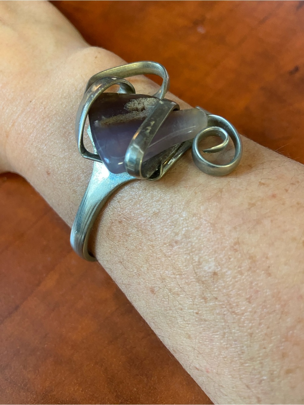 Amethyst Artisan Fork Bracelet